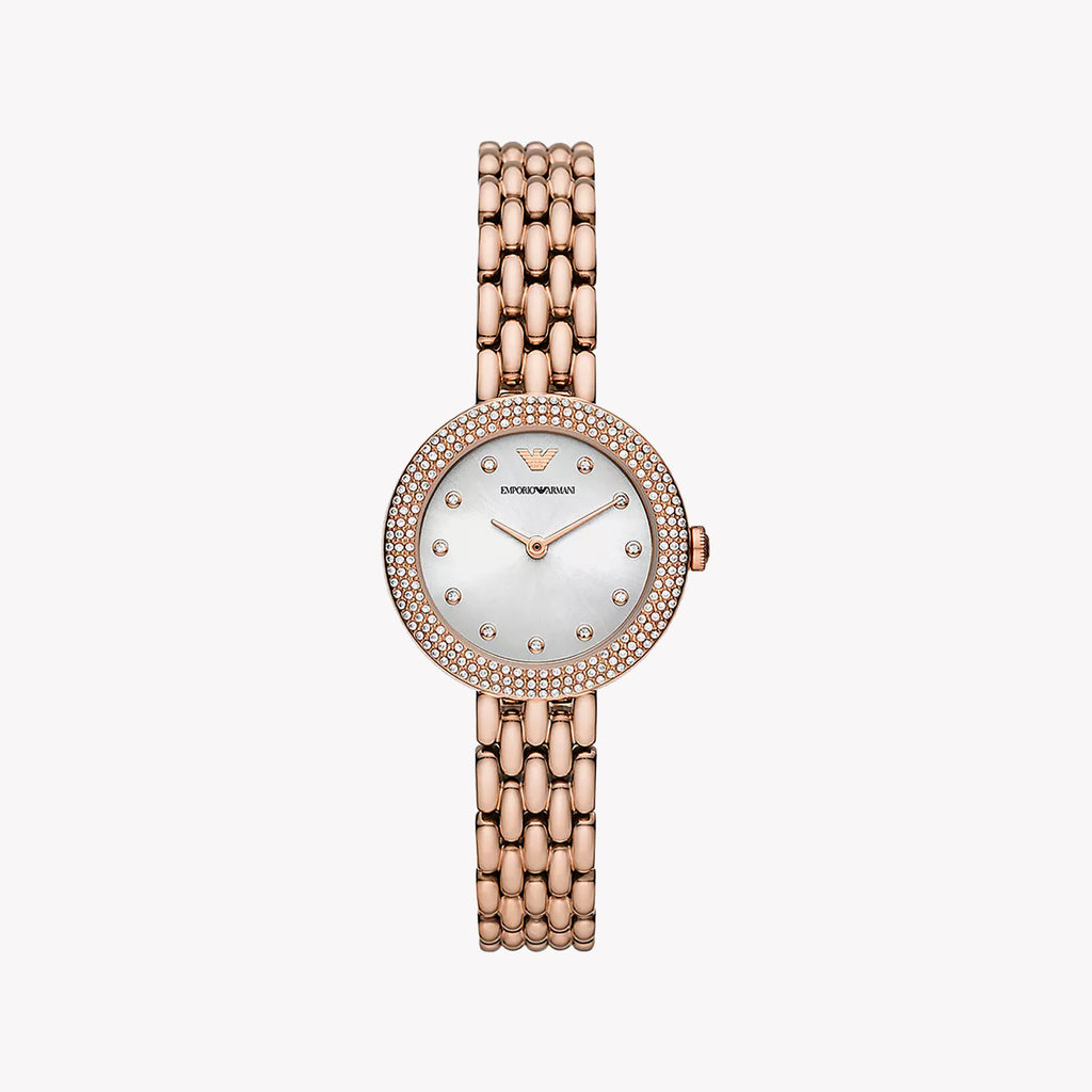 EMPORIO ARMANI AR11508 CHIC RADIANCE - ELEGANT ROSE GOLD WOMEN'S TIMEPIECE