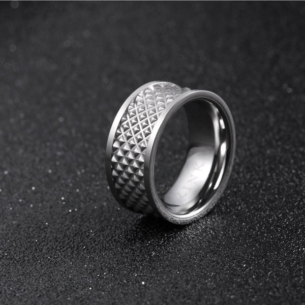 Zink Men's Silver Stainless Steel Ring | Zjrg021sms