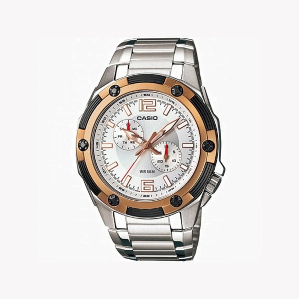 Casio Men's Silver Stainless Steel Watch, Elegant Design | Mtp-1326d-7a by i-watch