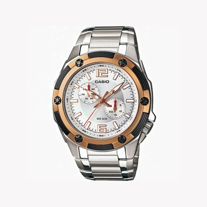 Casio Men's Silver Stainless Steel Watch, Elegant Design | Mtp-1326d-7a by i-watch