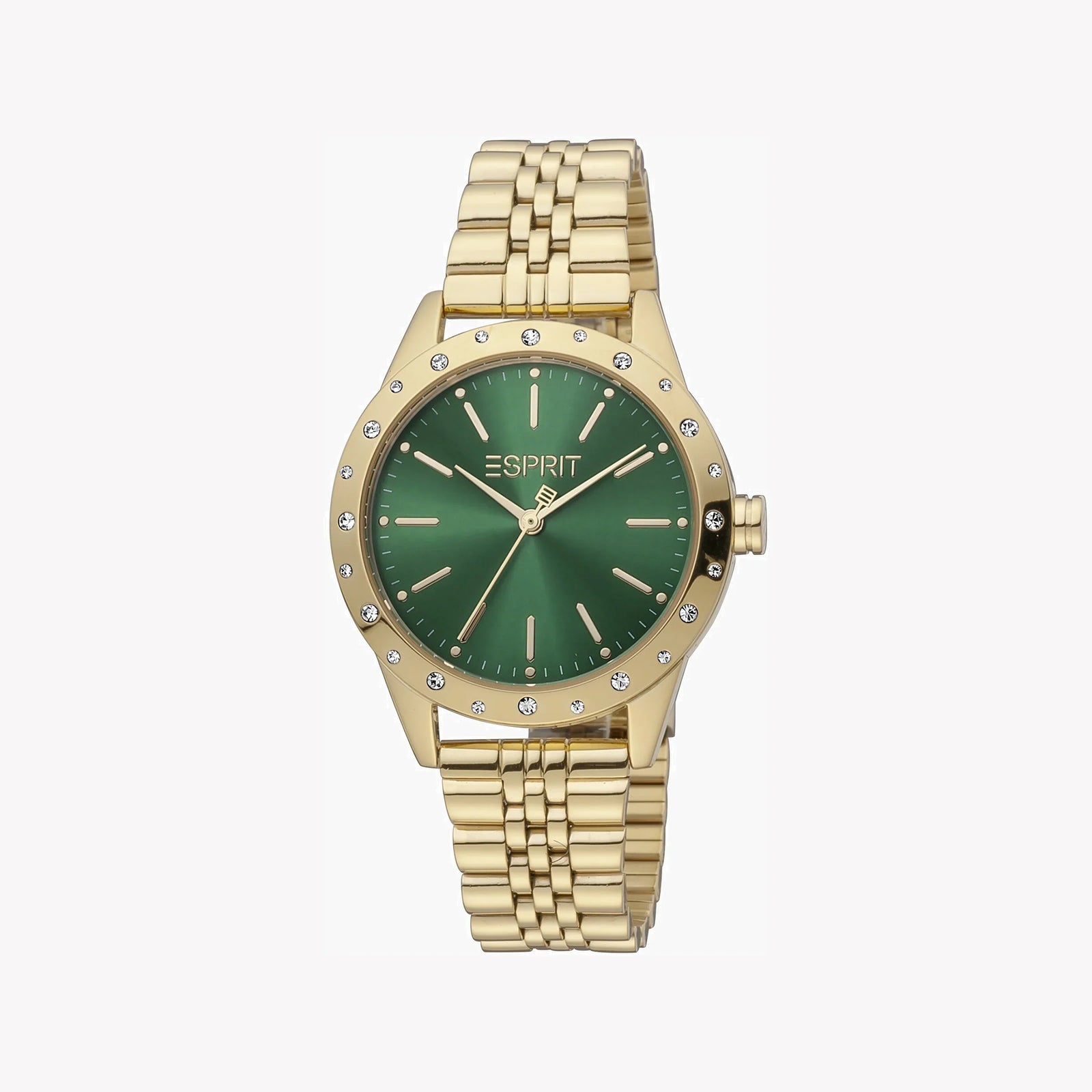 Esprit Women's Gold Stainless Steel Watch, Green Dial | Es1l189m0035 by i-watch