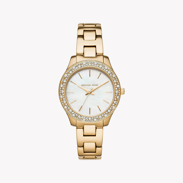 Michael Kors Women's Gold Stainless Steel Watch, White Dial | Mk4555 by i-watch