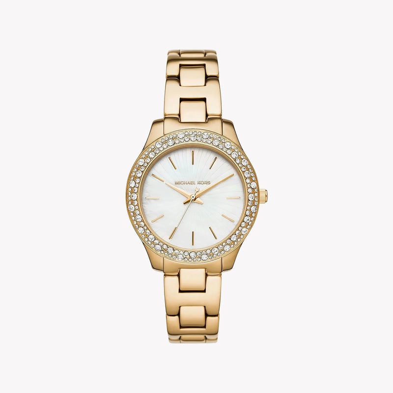 Michael Kors Women's Gold Stainless Steel Watch, White Dial | Mk4555 by i-watch