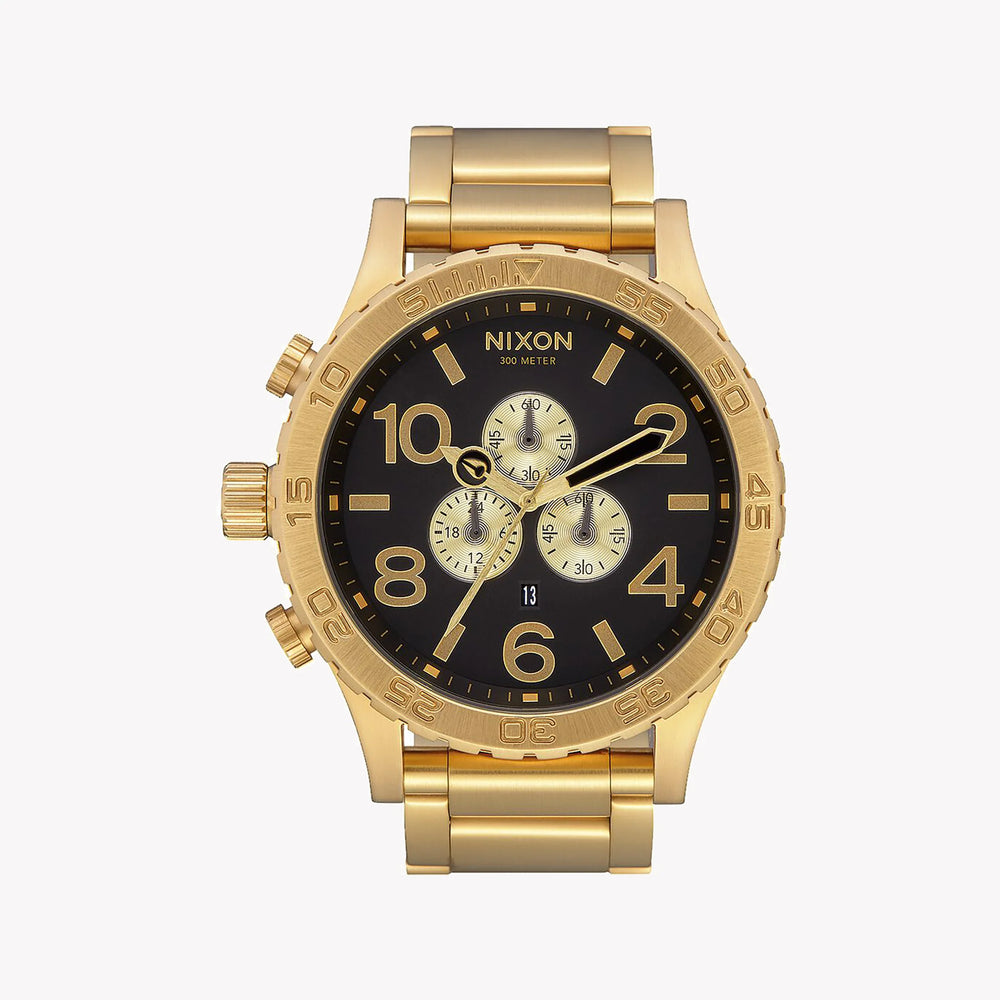 Nixon Men's Gold Stainless Steel Watch, Black Dial | A083-510 by i-watch