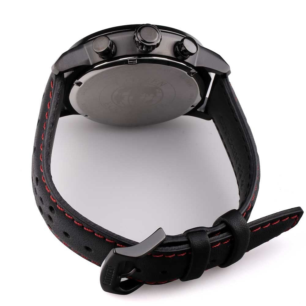 CITIZEN CA0645-15H ELEVATE - BOLD BLACK STAINLESS STEEL MEN'S WATCH WITH ECO-DRIVE TECH & LUXURY LEATHER BAND-i-Watch-3