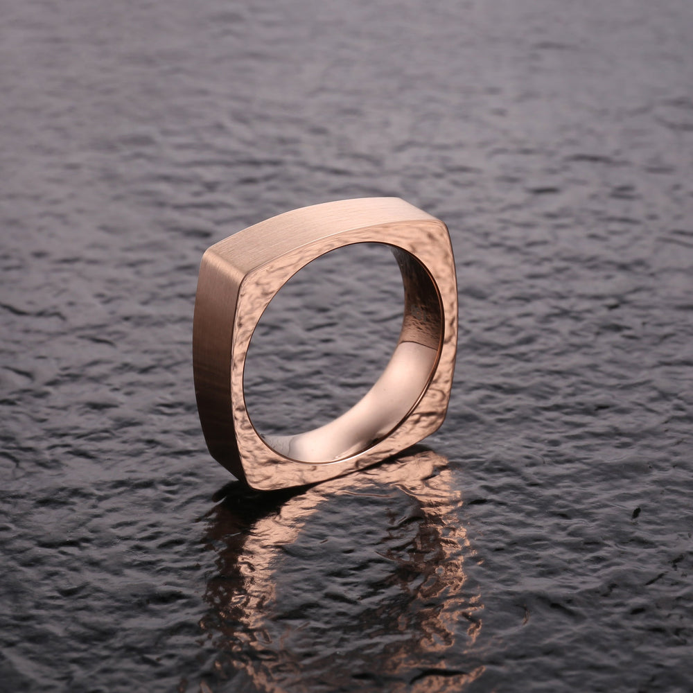 Zink Men's Rose Gold Stainless Steel Ring | Zjrg03411