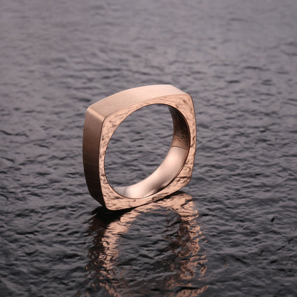 Zink Men's Rose Gold Stainless Steel Ring | Zjrg03411