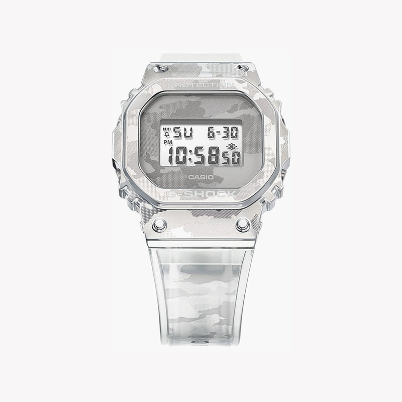 G-Shock Men's Silver Resin Watch, White Band | Gm-5600scm-1dr by i-watch