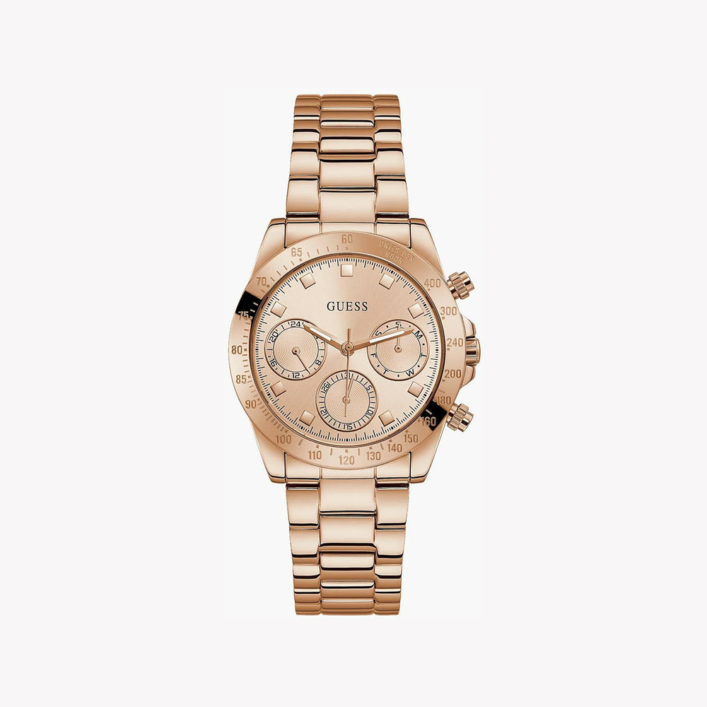 Guess Women's Rose Gold Stainless Steel Watch, Rose Gold Dial | Gw0314l3 by i-watch