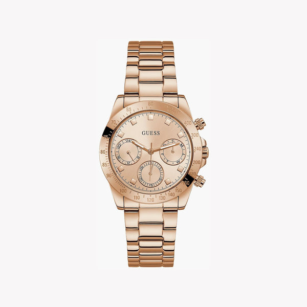 Guess Women's Rose Gold Stainless Steel Watch, Rose Gold Dial | Gw0314l3 by i-watch