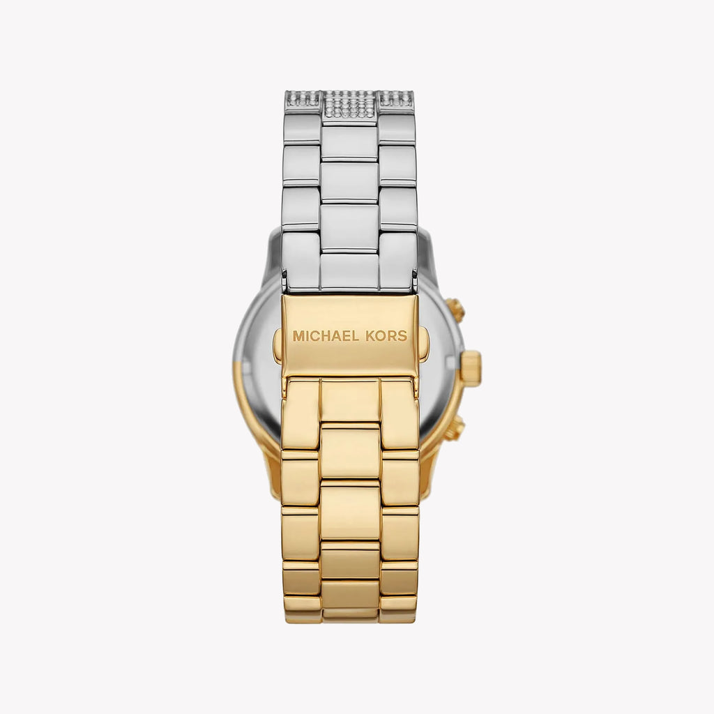 MICHAEL KORS MK7329 - BOLD SOPHISTICATION WOMEN'S TIMEPIECE IN SILVER-GOLD & GOLD DIAL-i-Watch-3