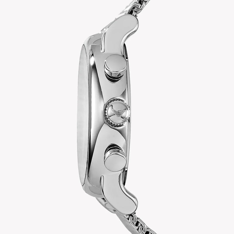 Emporio Armani Men's Silver Watch, Black Dial | Ar80062set by i-watch