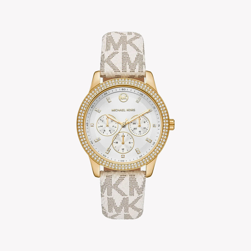 Michael Kors Women's Gold Watch, White Leather Band | Mk6967 – i-watch