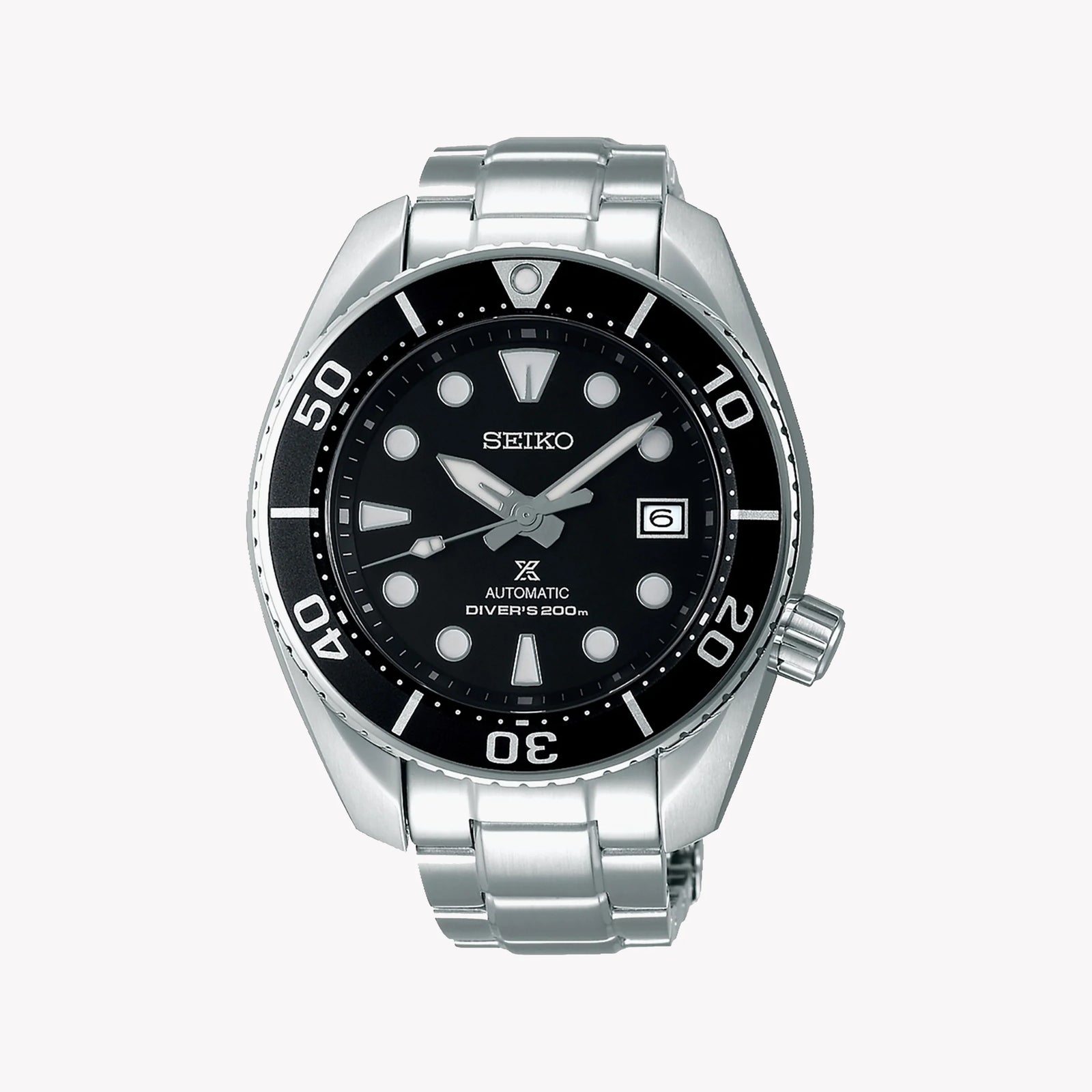 Seiko Men's Silver Stainless Steel, Black Dial | Spb101j1 by i-watch