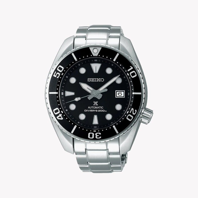 Seiko Men's Silver Stainless Steel, Black Dial | Spb101j1 by i-watch