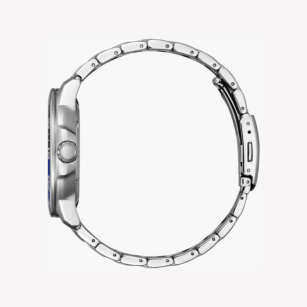 CITIZEN AW1525-81L - DYNAMIC PRECISION MEN'S WATCH with Silver Stainless Steel & Blue Dial-i-Watch-3