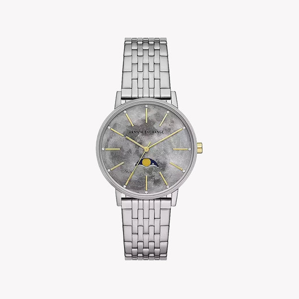 Armani Exchange Men's Silver Stainless Steel Watch, Grey Dial | Ax5585