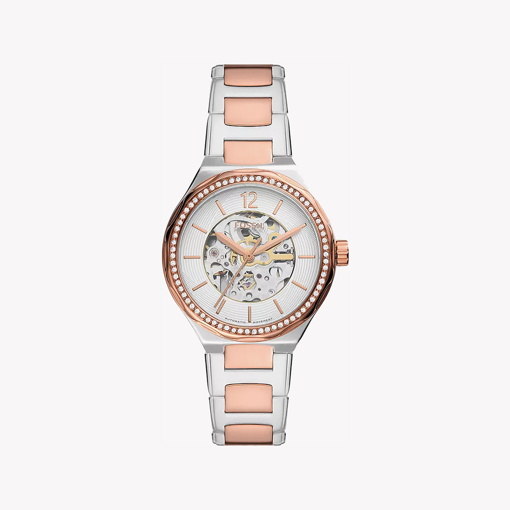 FOSSIL BQ3780 ELEGANT TIMEPIECE - SOPHISTICATED ROSE GOLD & SILVER WOMEN'S WATCH