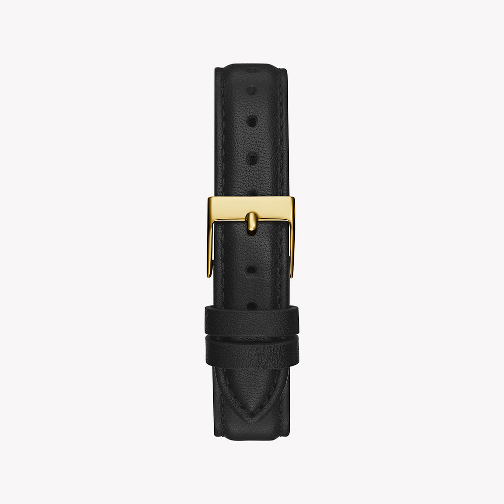 Guess Women's Gold Stainless Steel, Black Leather | Gw0761l1 by i-watch
