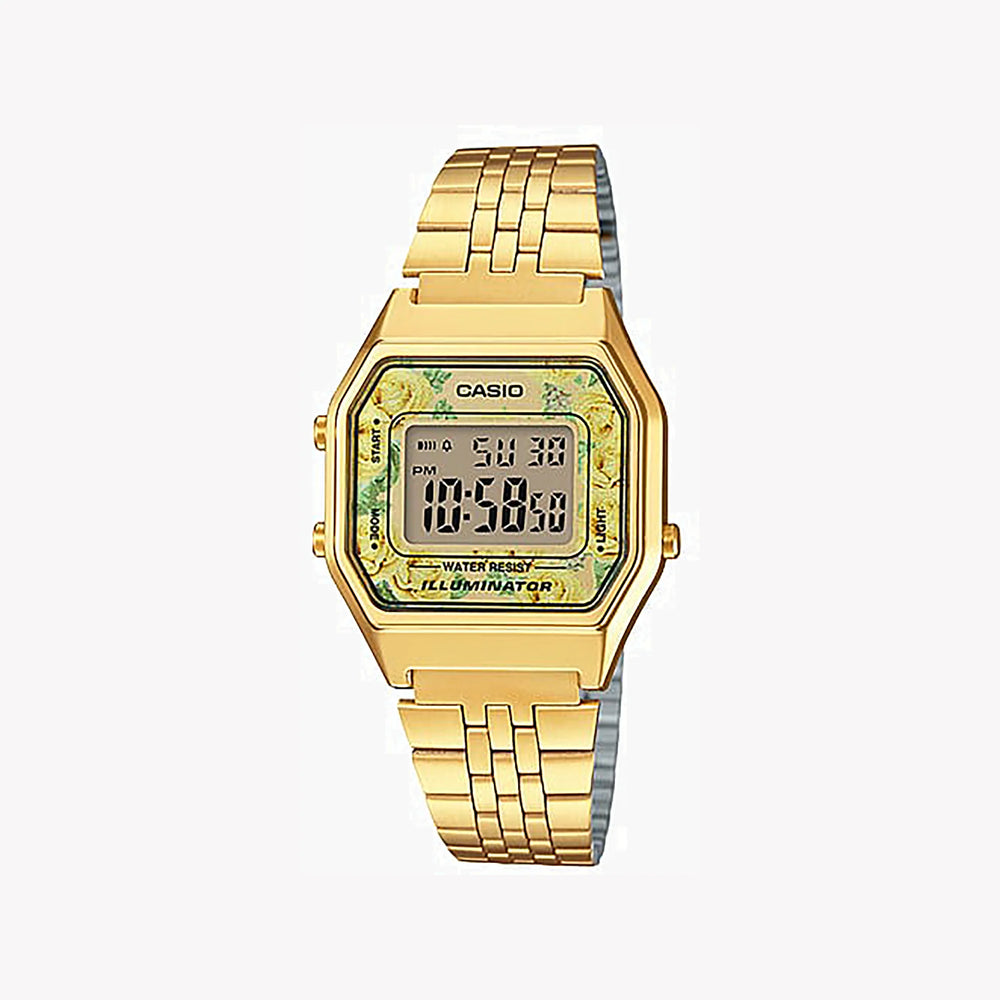 Casio La680wga-9cdf Elegant Sporty Chic - Women's Gold Digital Watch With Stylish Resin Case And Stainless Steel Band by i-watch