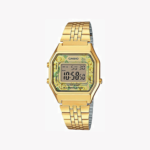 Casio La680wga-9cdf Elegant Sporty Chic - Women's Gold Digital Watch With Stylish Resin Case And Stainless Steel Band by i-watch