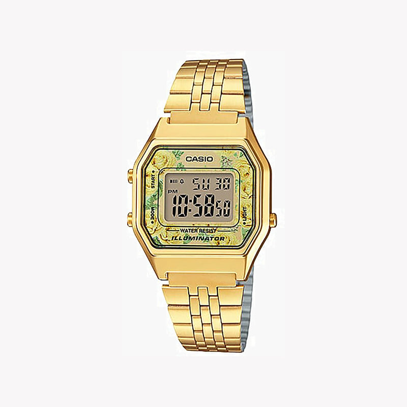 Casio La680wga-9cdf Elegant Sporty Chic - Women's Gold Digital Watch With Stylish Resin Case And Stainless Steel Band by i-watch
