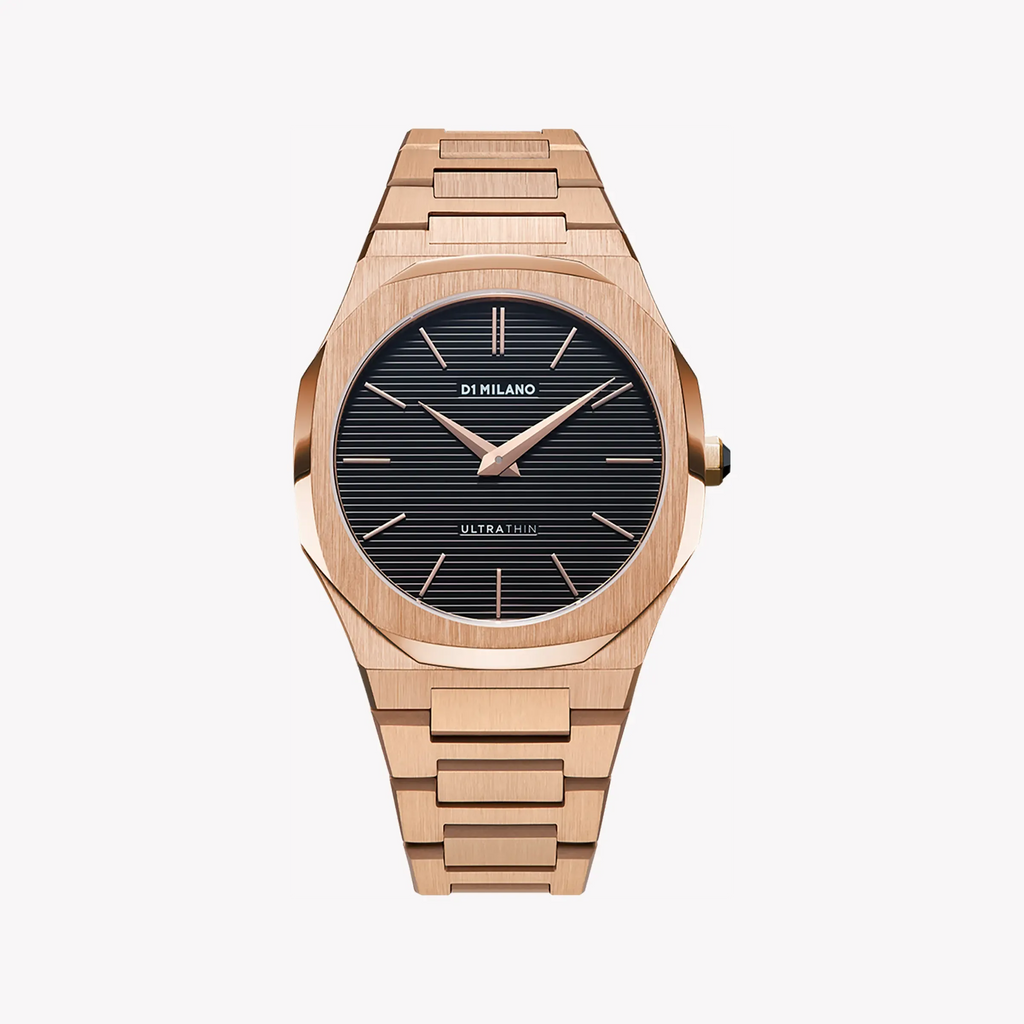 D1 MILANO D1-UTBJ16 Men's Rose Gold Watch with Black Dial-i-Watch