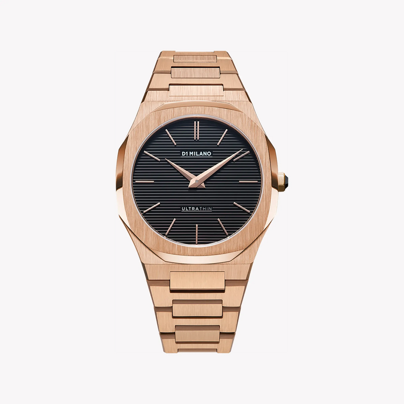 D1 MILANO Men's Rose Gold Watch, Black Dial | D1-UTBJ16 by i-watch