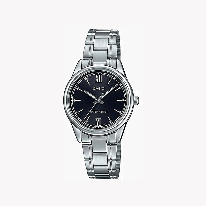 Casio Women's Stainless Steel Watch, Black Dial | Ltp-V005d-1b2 by i-watch
