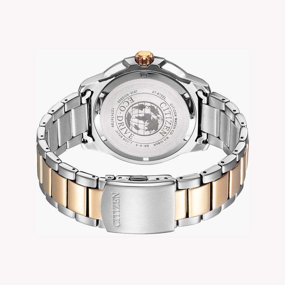 Citizen Men's Silver & Rose Gold Watch, Black Dial | Aw1524-84e by i-watch