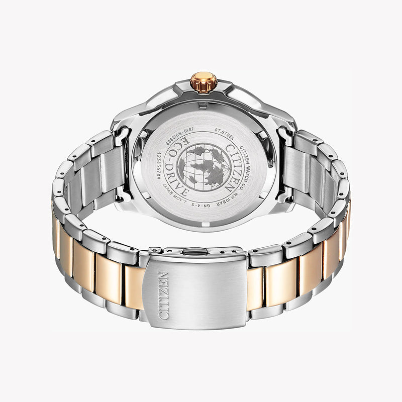 Citizen Men's Silver & Rose Gold Watch, Black Dial | Aw1524-84e by i-watch