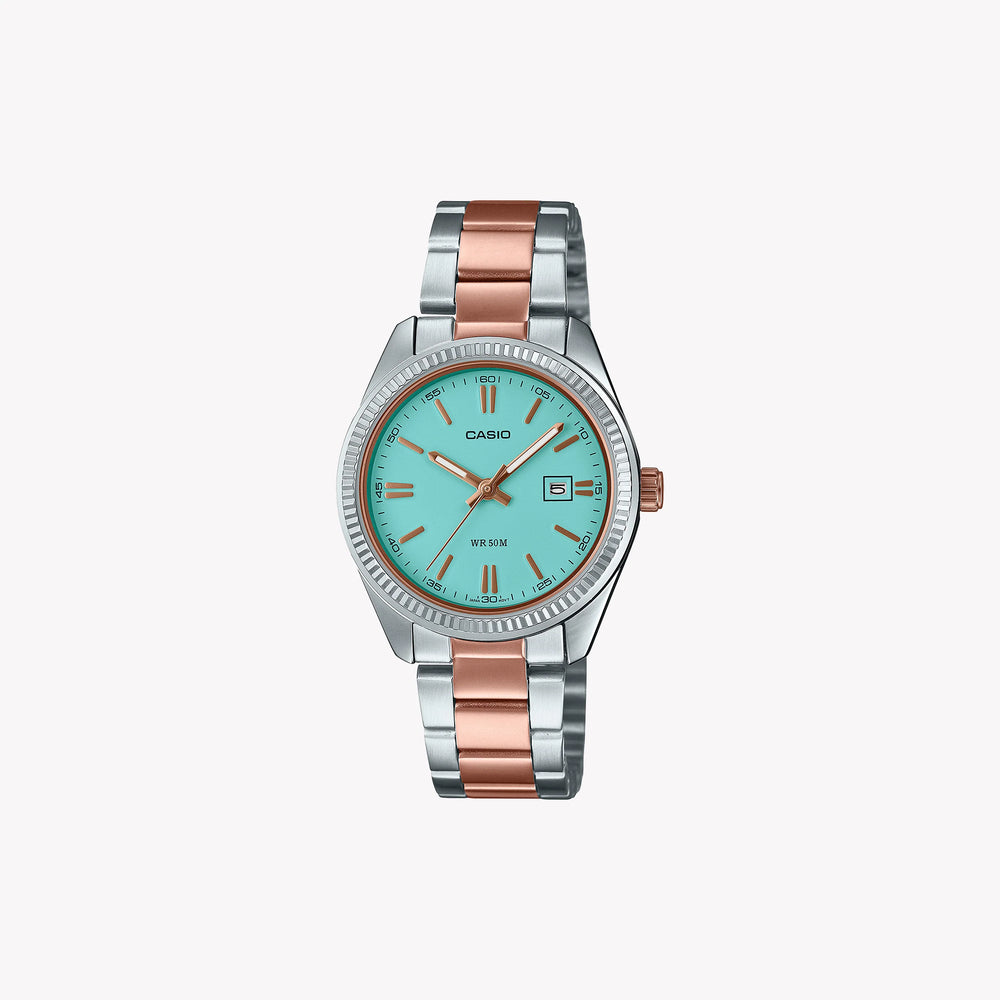 Refined Elegance Women's Silver-Pink Metal Watch | Ltp-1302prg-2avef by i-watch