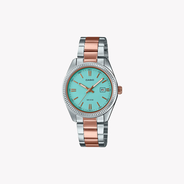 Refined Elegance Women's Silver-Pink Metal Watch | Ltp-1302prg-2avef by i-watch
