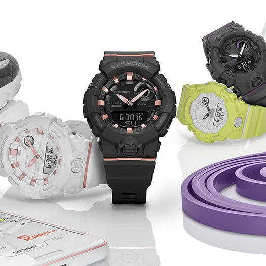 CASIO G-SHOCK GMA-B800-1ADR STYLISH STRONGHOLD - MONTRE COMPACTE POUR FEMME AVEC BANDE EN RÉSINE NOIRE