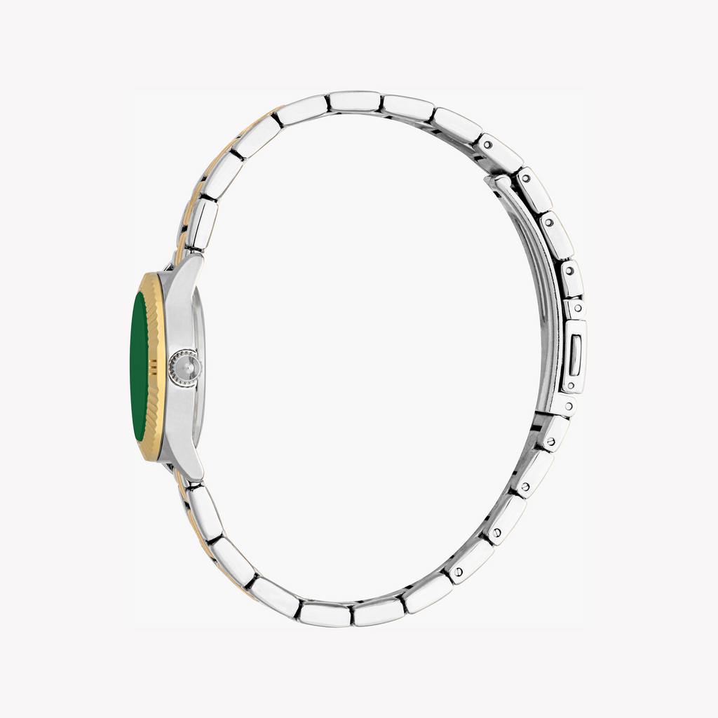 JUST CAVALLI JC1L328M0085 FASHIONISTA - ELEGANT TWO-TONE WOMEN'S WATCH WITH DARK GREEN DIAL-i-Watch-5