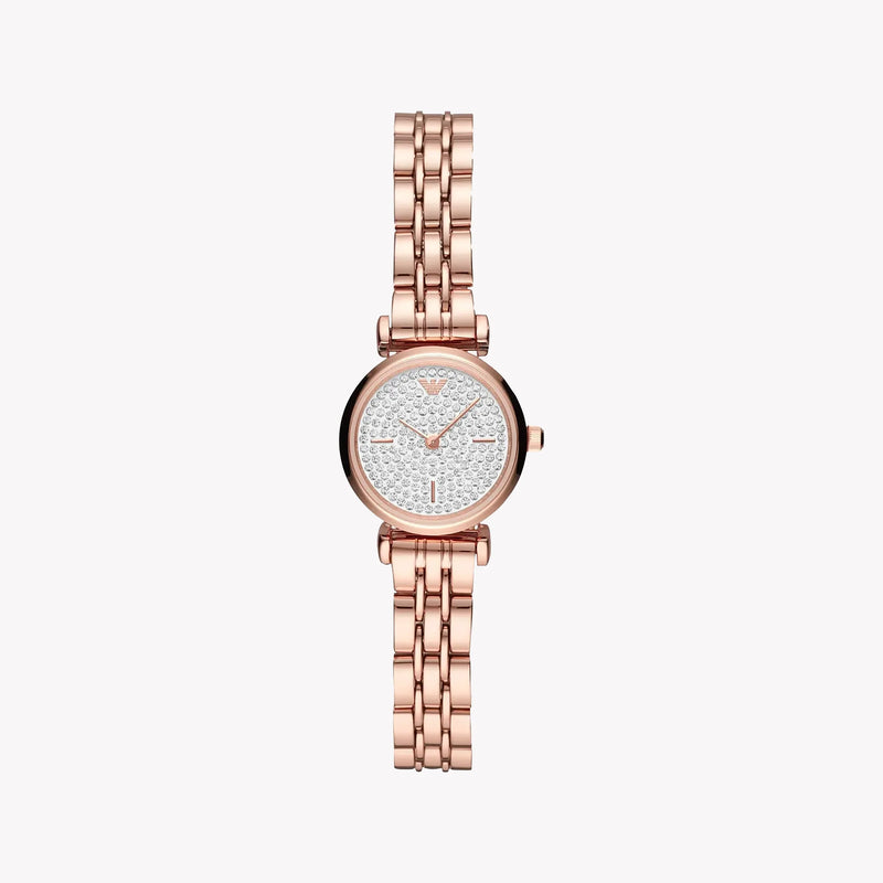 Emporio Armani Women's Rose Gold Watch, White Dial | Ar11266 by i-watch