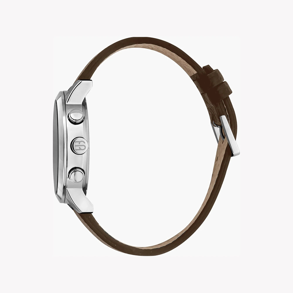 Esprit Men's Brown Leather Watch, Black Dial | Es1g081m0015 by i-watch