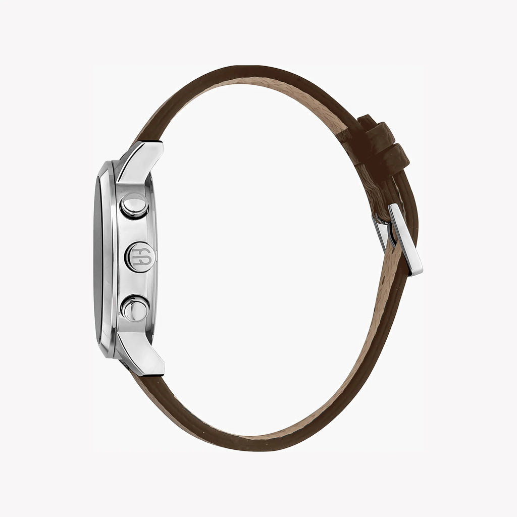 ESPRIT ELEGANCE - TIMELESS MEN'S WATCH with Brown Leather Band & Black Dial - Durable Stainless Steel 42mm-i-Watch-2