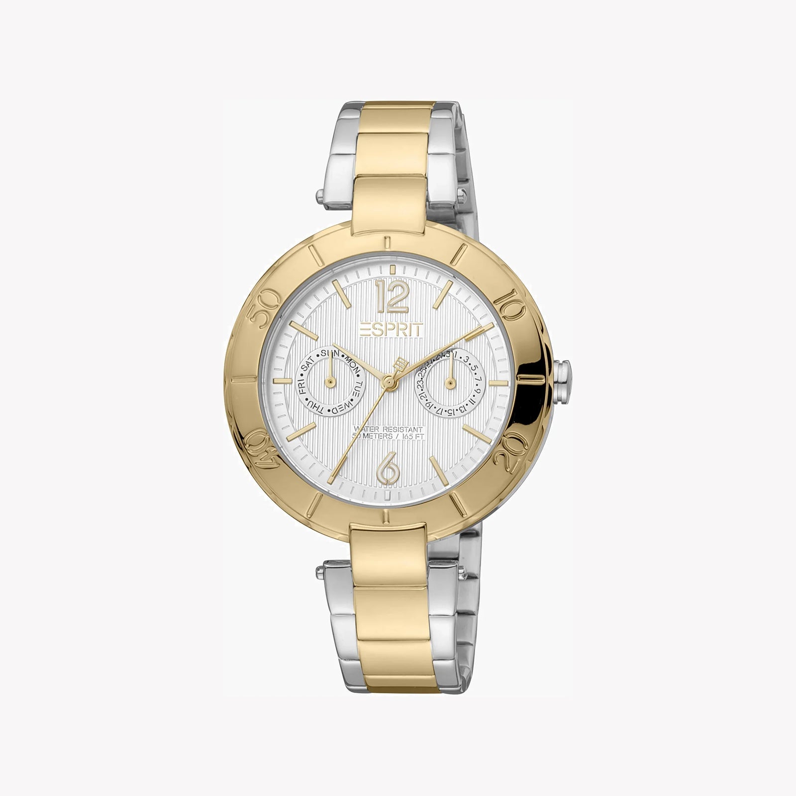 Esprit Women's Silver & Gold Stainless Steel Watch, Silver Dial | Es1l079m0015 by i-watch