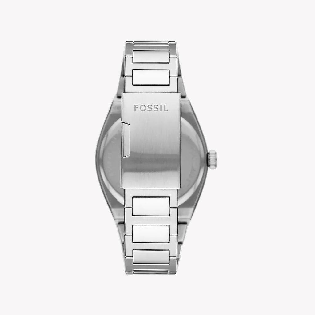 FOSSIL EVERETT FS5822 - STRIKING BLUE DIAL & SILVER STAINLESS STEEL MEN'S WATCH-i-Watch-3