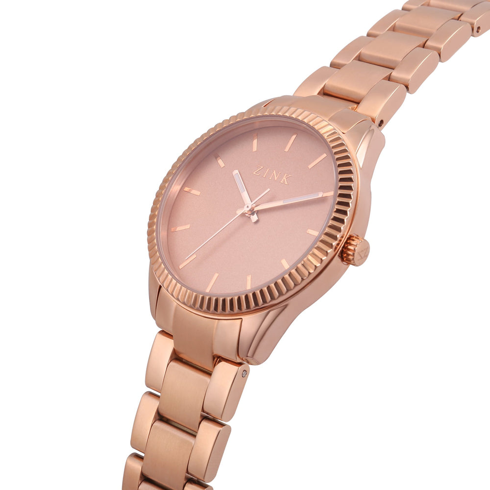 Zink Women's Watch With Rose Gold Stainless Steel Case And Rose Gold Stainless Steel Band by i-watch
