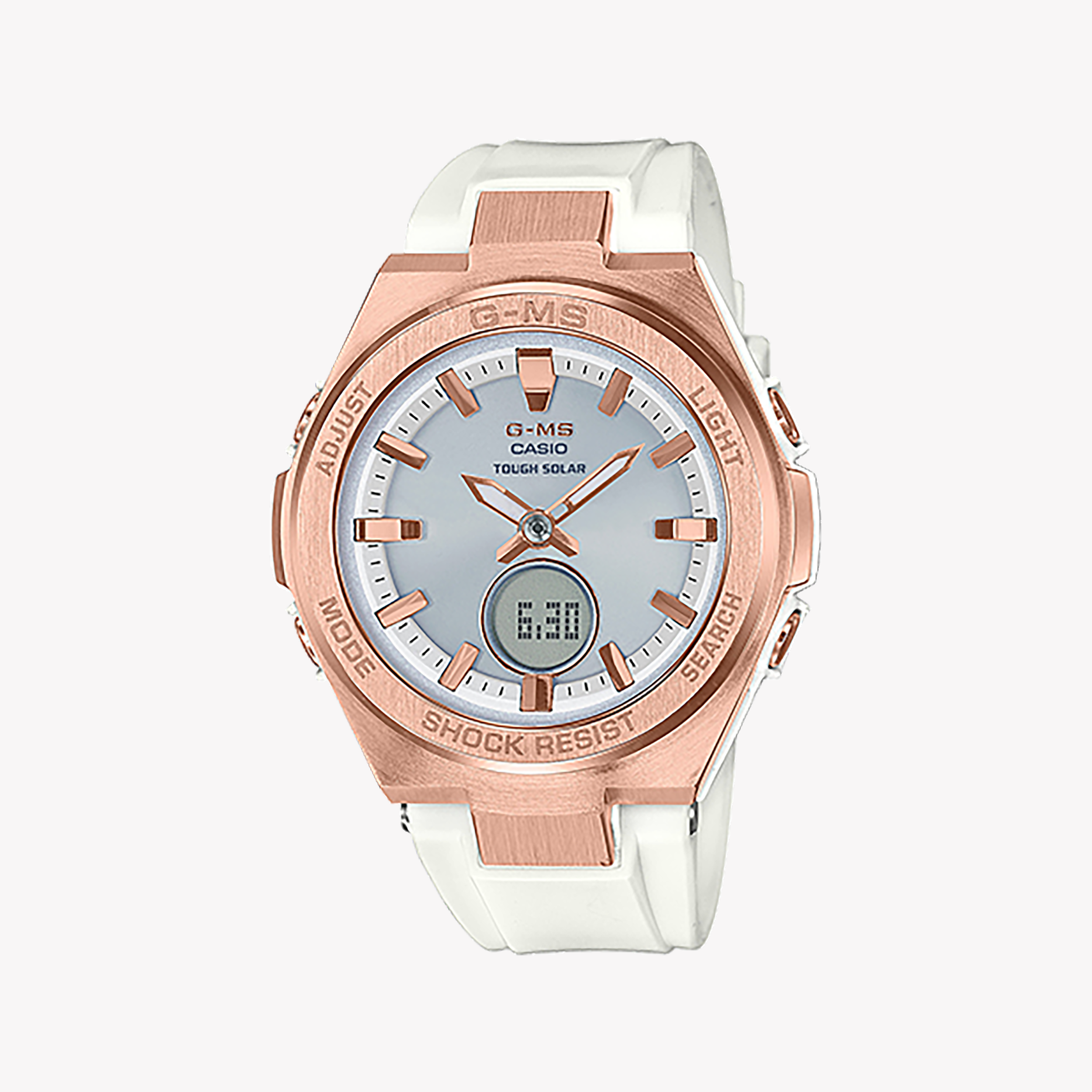 CASIO BABY-G MSG-S200G-7ADR SPORTY ELEGANCE - ROSE GOLD & WHITE WOMEN'S WATCH