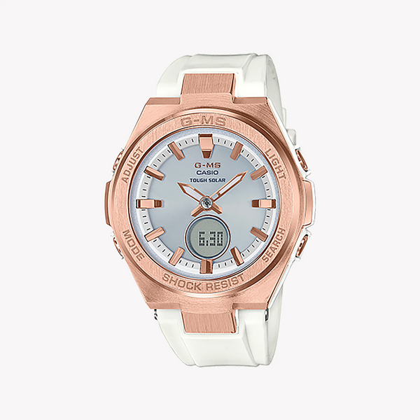 Casio Baby-G Msg-S200g-7adr Sporty Elegance - Rose Gold & White Women's Watch by i-watch