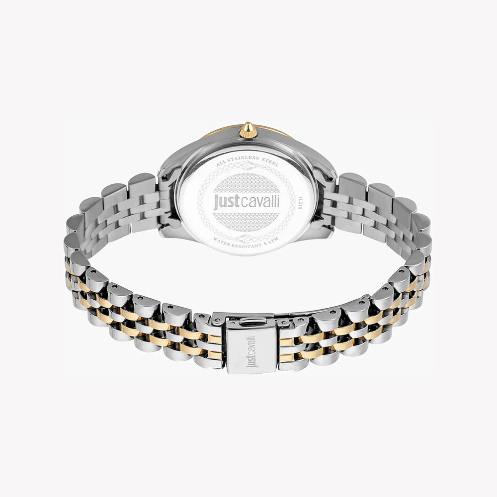 Just Cavalli Women's Two Tone Watch, Silver Dial | Jc1l210m0175 by i-watch