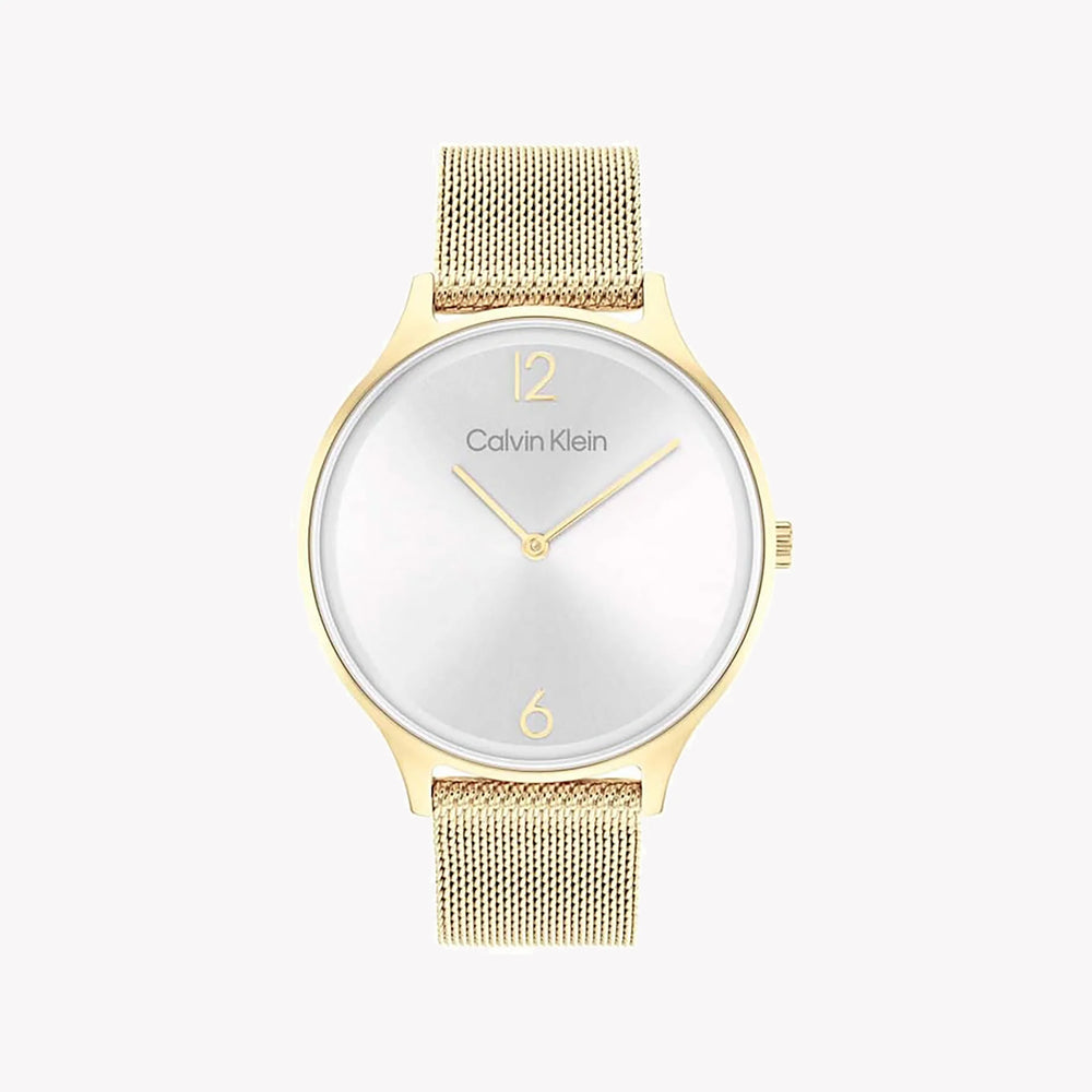 Ck Calvin Klein Women's Gold Watch, Silver Dial | K2g27126e by i-watch