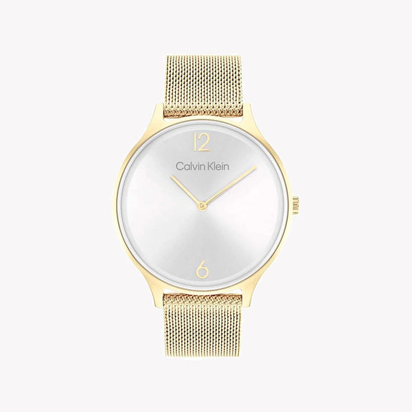 Ck Calvin Klein Women's Gold Watch, Silver Dial | K2g27126e by i-watch