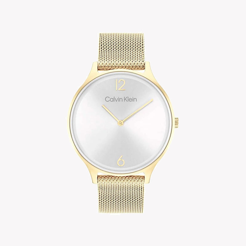 Ck Calvin Klein Women's Gold Watch, Silver Dial | K2g27126e by i-watch