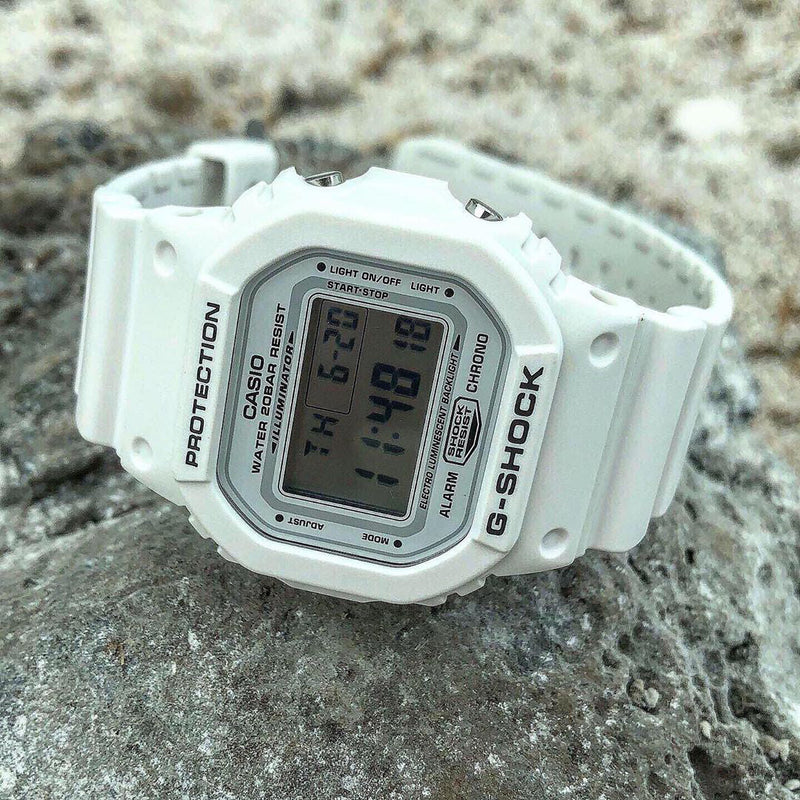 G-Shock Men's White Resin Watch, Digital Display | Dw-5600mw-7dr by i-watch