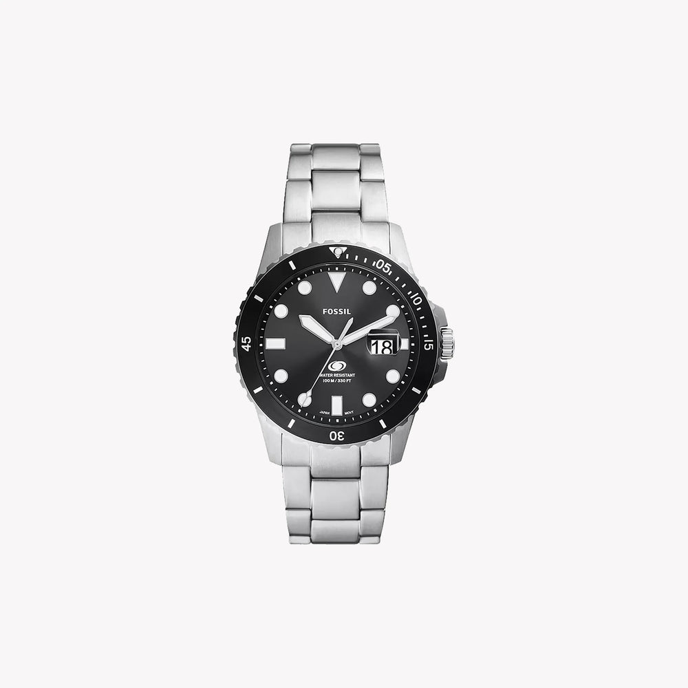 Fossil Men's Silver Watch, Black Dial | Fs6032 by i-watch