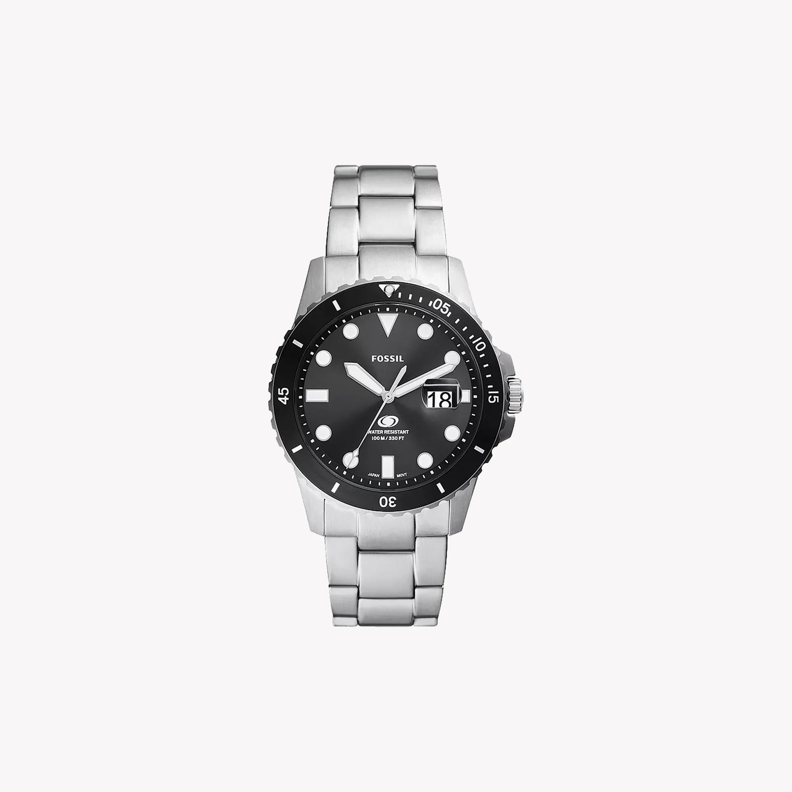 Fossil Men's Silver Watch, Black Dial | Fs6032 by i-watch